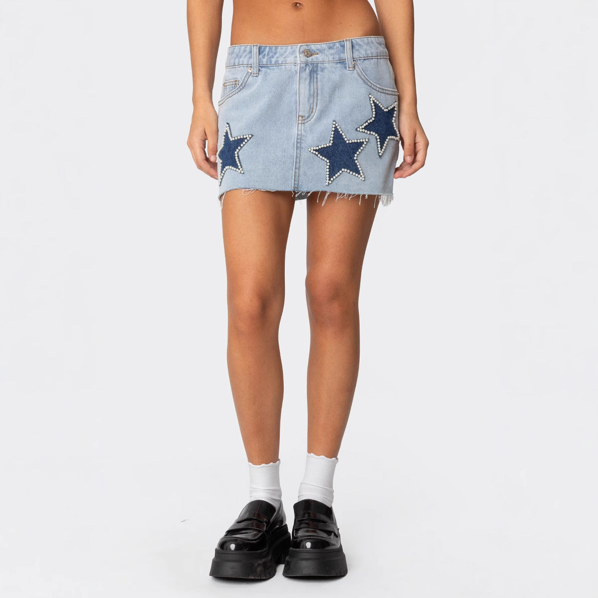 Patch Washed Do The Old Cowboy Skirt