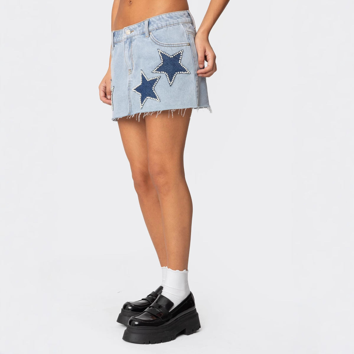 Patch Washed Do The Old Cowboy Skirt